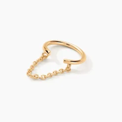 Bijou D'oreille Unitaire Silohe Plaqué Or Jaune