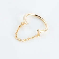 Bijou D'oreille Unitaire Silohe Plaqué Or Jaune