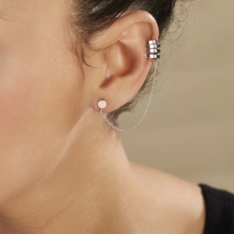 Bijou D'oreille Unitaire Trina Argent Blanc