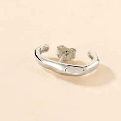 Bijou D'oreille Unitaire Volupte Argent Blanc