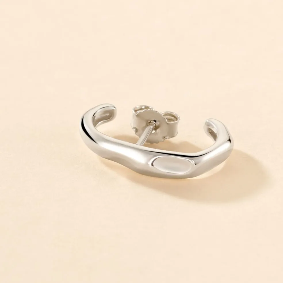Bijou D'oreille Unitaire Volupte Argent Blanc