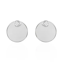 Bijoux D'oreilles Aleksandra Argent Blanc Oxyde De Zirconium