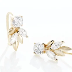 Bijoux D'oreilles Alexine Or Jaune Oxyde De Zirconium