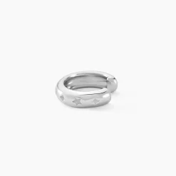 Bijoux D'oreilles Astre Precieux Argent Blanc Oxyde De Zirconium