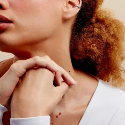 Bijoux D'oreilles Astre Precieux Argent Blanc Oxyde De Zirconium