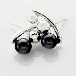 Bijoux D'oreilles Cleya Argent Blanc Céramique