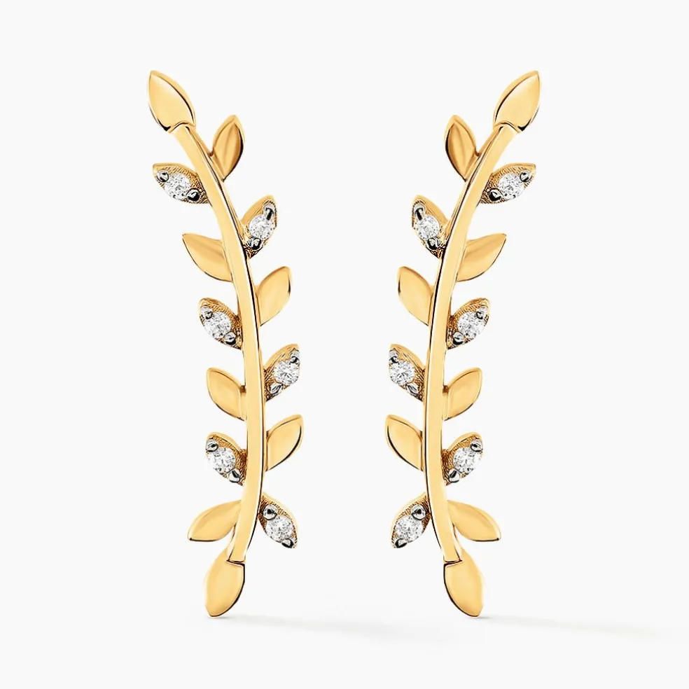 Bijoux D'oreilles Eloiza Or Jaune Oxyde De Zirconium