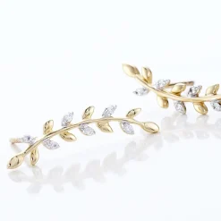 Bijoux D'oreilles Eloiza Or Jaune Oxyde De Zirconium