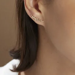 Bijoux D'oreilles Eloiza Or Jaune Oxyde De Zirconium