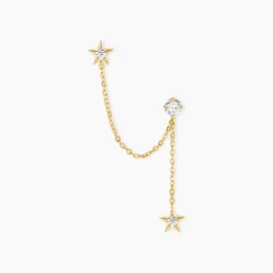 Bijoux D'Oreilles Filander Or Jaune Oxyde De Zirconium