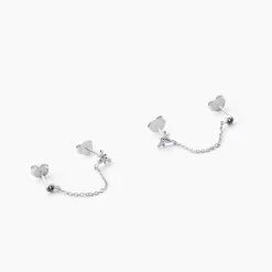 Bijoux D'oreilles Honey Argent Blanc Oxyde De Zirconium
