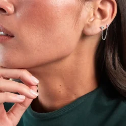 Bijoux D'oreilles Honey Argent Blanc Oxyde De Zirconium