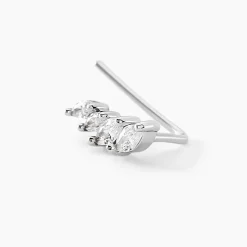 Bijoux D'oreilles Juanie Argent Blanc Oxyde De Zirconium