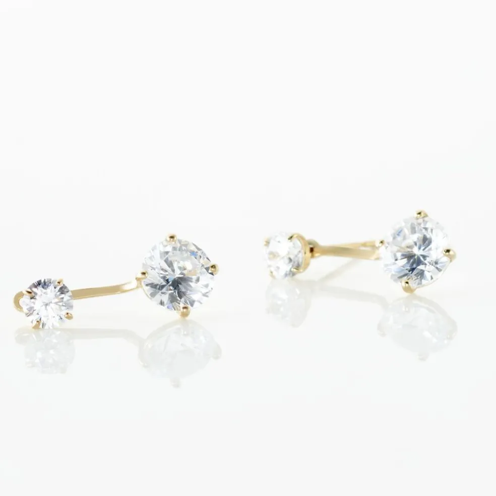 Bijoux D'oreilles Or Jaune Nerius Oxyde