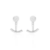 Bijoux D'oreilles Phybie Argent Blanc Oxyde De Zirconium
