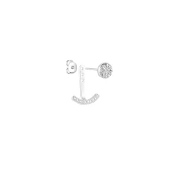 Bijoux D'oreilles Phybie Argent Blanc Oxyde De Zirconium