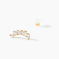 Bijoux D'oreilles Resa Or Jaune Oxyde De Zirconium