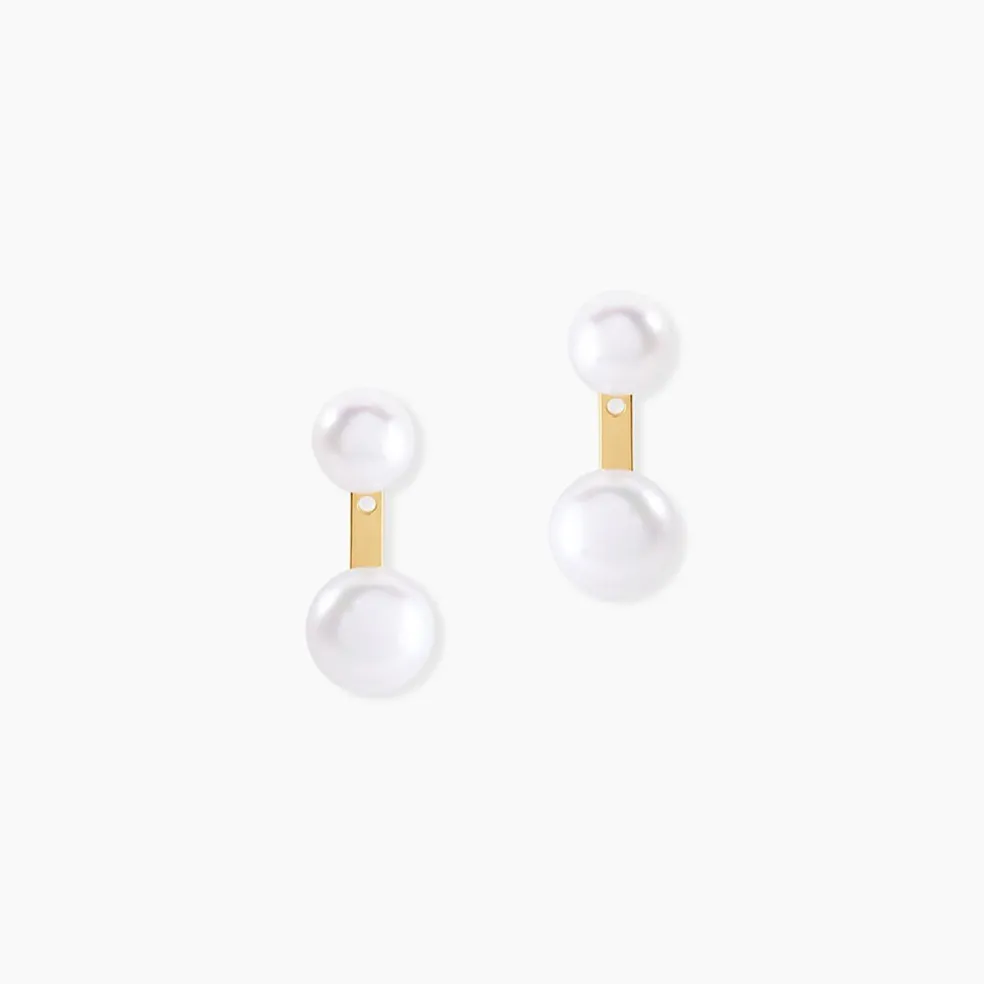 Bijoux D'oreilles Seona Or Jaune Perle De Culture