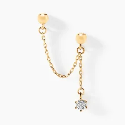 Bijoux D'oreilles Sly Or Jaune Oxyde De Zirconium