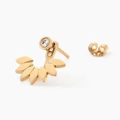 Bijoux D'oreilles Varia Plaqué Or Jaune Oxyde De Zirconium
