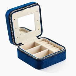 Boite à Bijou Tissu Bleu