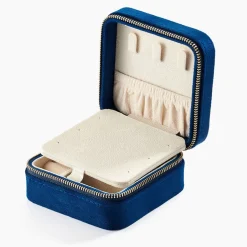 Boite à Bijou Tissu Bleu