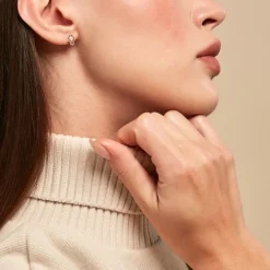 Boucle D'oreille Fachtna Or Jaune Oxyde De Zirconium