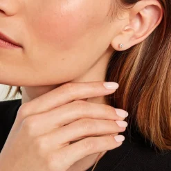 Boucle D'oreille Puce Unitaire Victoria Or Jaune Diamant