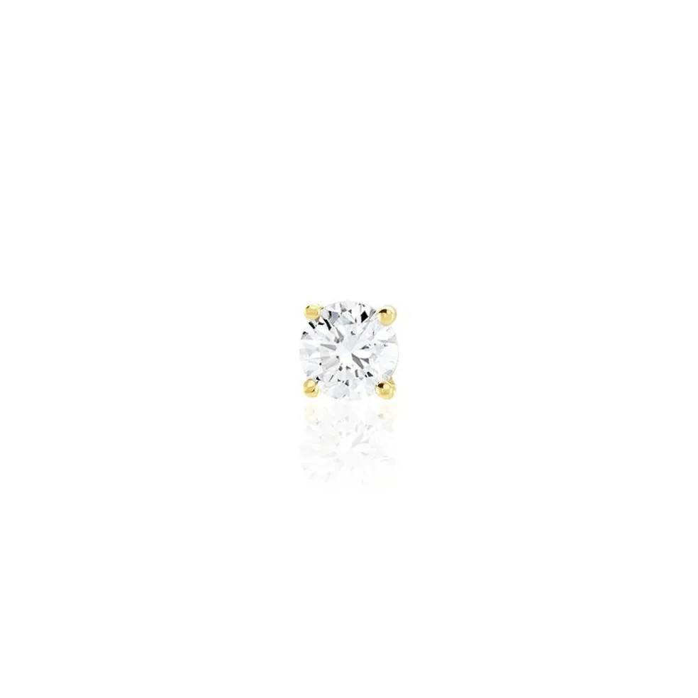 Boucle D'oreille Puce Unitaire Victoria Or Jaune Diamant