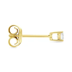 Boucle D'oreille Puce Unitaire Victoria Or Jaune Diamant