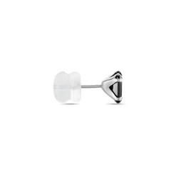 Boucle D'oreille Puce Unitaire Unitaire Or Blanc Oxyde