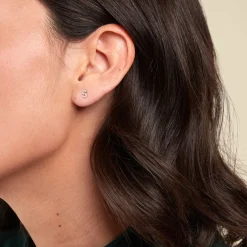 Boucle D'oreille Puce Unitaire Jodoca Or Jaune Oxyde De Zirconium