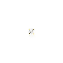 Boucle D'oreille Puce Unitaire Victoria Or Jaune Diamant