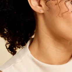 Boucle D'oreille Puces Myralie Or Blanc Diamant