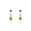 Boucles D'oreilles Argent Blanc Rosalie Ambres