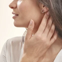 Boucles D'oreilles Argent Blanc Franjo Ambre