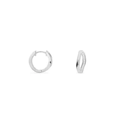 Boucles D'oreilles Celimene Rondes Argent Blanc Oxyde De Zirconium
