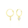 Boucles D'oreilles Chayma Or Jaune Oxyde De Zirconium