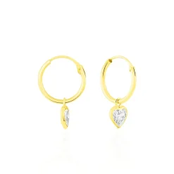 Boucles D'oreilles Chayma Or Jaune Oxyde De Zirconium