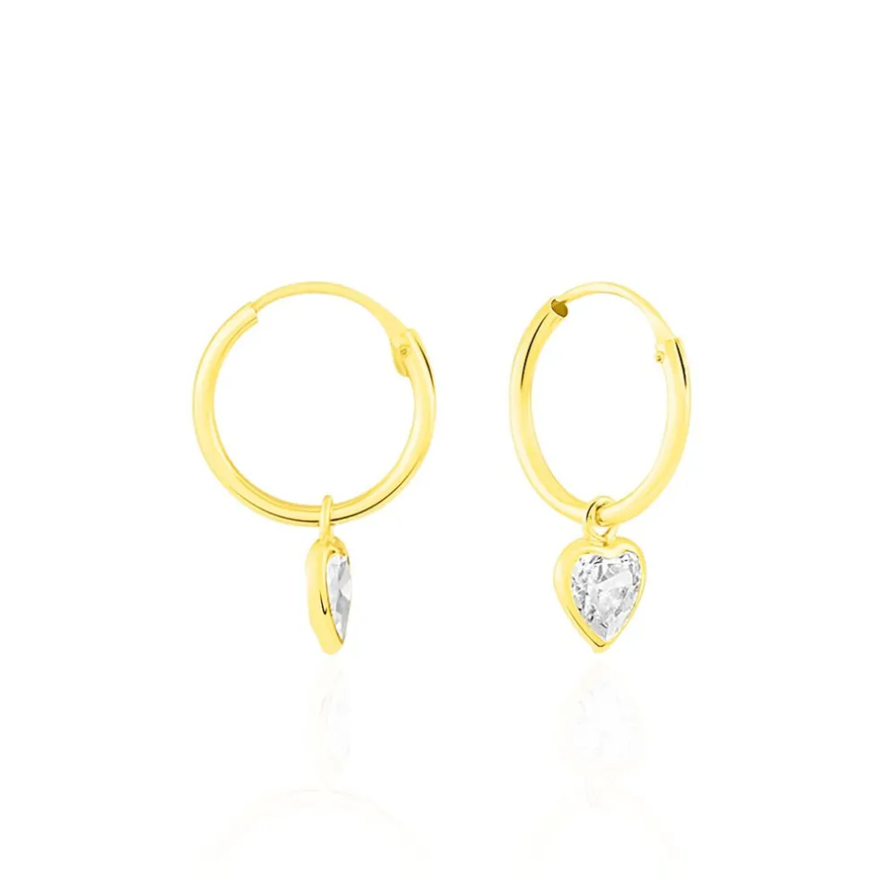 Boucles D'oreilles Chayma Or Jaune Oxyde De Zirconium