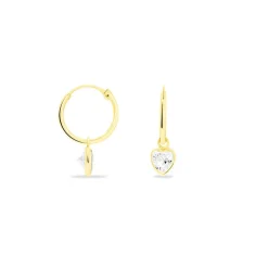 Boucles D'oreilles Chayma Or Jaune Oxyde De Zirconium