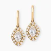 Boucles D'oreilles Collection Icone Or Jaune Diamant Synthétique