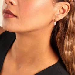 Boucles D'oreilles Collection Icone Or Jaune Diamant Synthétique