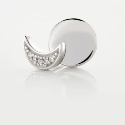 Boucles D'oreilles Dépareillées Lyana Argent Blanc Oxyde De Zirconium