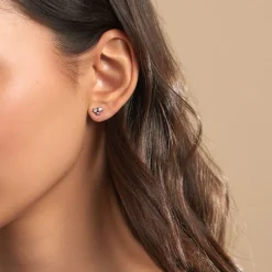 Boucles D'oreilles Dépareillées Printemps Précieux Or Jaune Améthyste