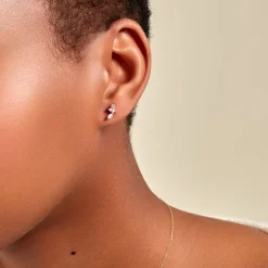 Boucles D'oreilles Dépareillées Jardins D'hiver Plaqué Or Oxyde