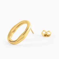 Boucles D'oreilles Gold Aura Acier Jaune