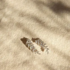 Boucles D'oreilles Grimpantes Sakira Argent Blanc Oxyde De Zirconium