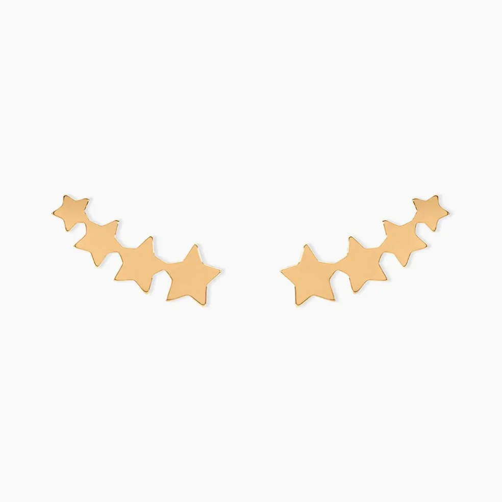 Boucles D'oreilles Grimpantes Plaqué Or Nayeli