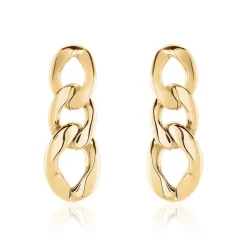 Boucles D'oreilles Hera Pendantes Acier Doré